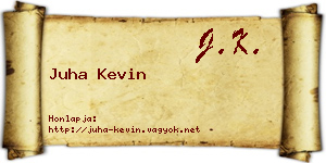 Juha Kevin névjegykártya